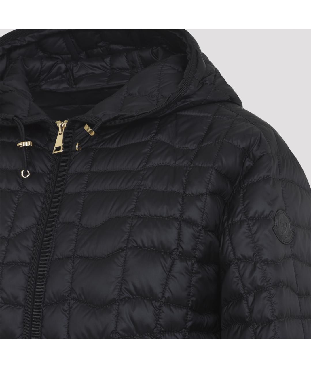 MONCLER Черный полиамидовый пуховик, фото 4