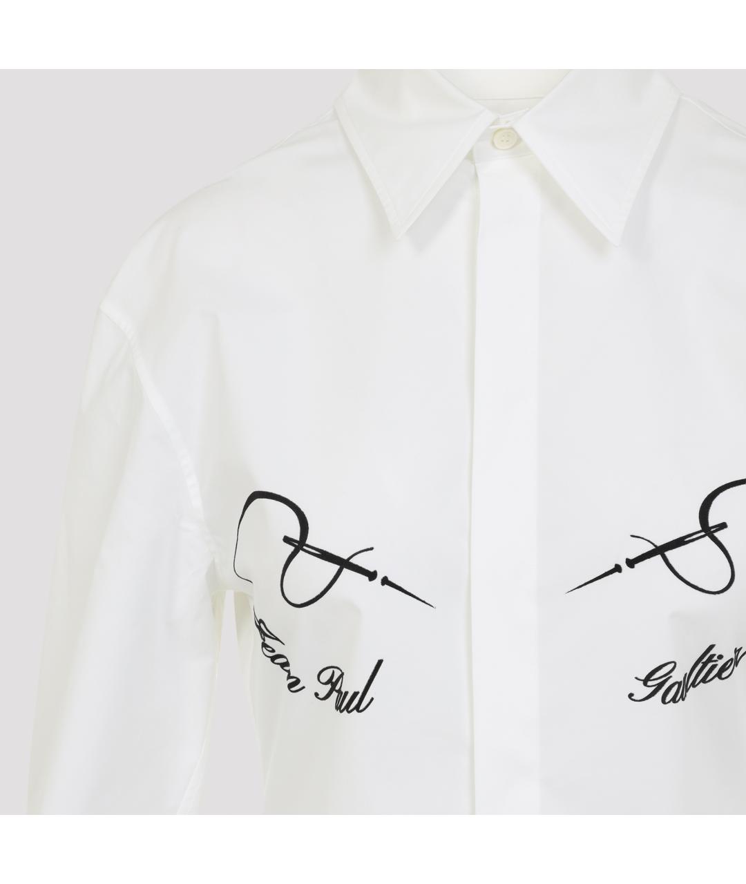 JEAN PAUL GAULTIER Белая хлопковая рубашка, фото 4