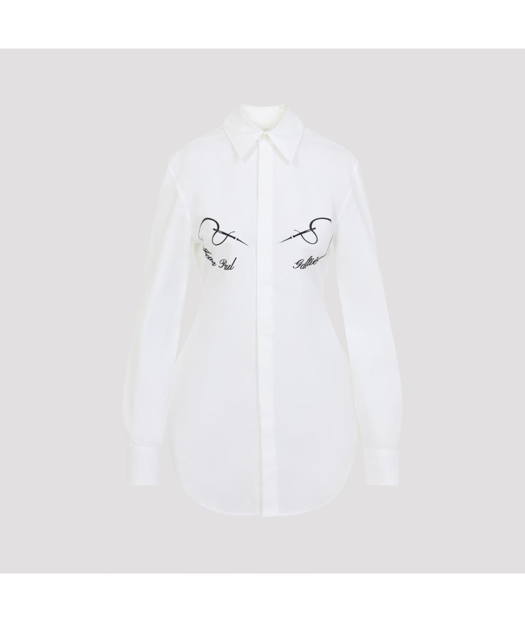 JEAN PAUL GAULTIER Белая хлопковая рубашка, фото 2