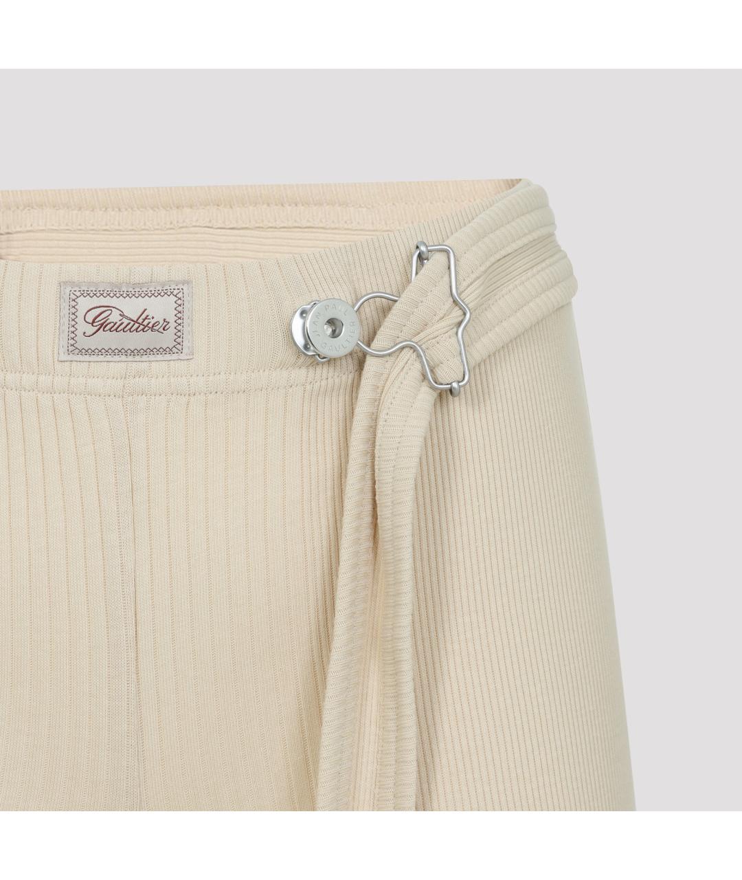 JEAN PAUL GAULTIER Бежевые хлопковые шорты, фото 3