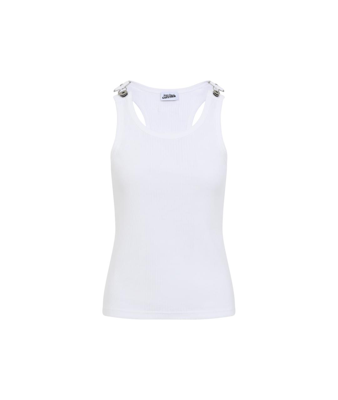 JEAN PAUL GAULTIER Белая хлопковая майка, фото 4