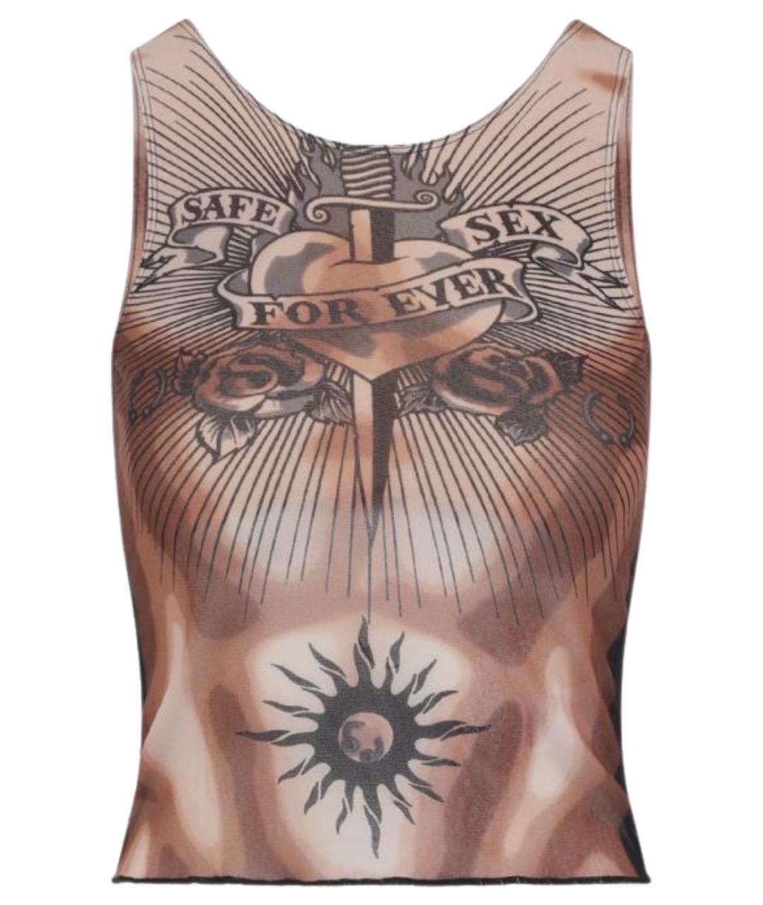 JEAN PAUL GAULTIER Мульти полиамидовая майка, фото 1