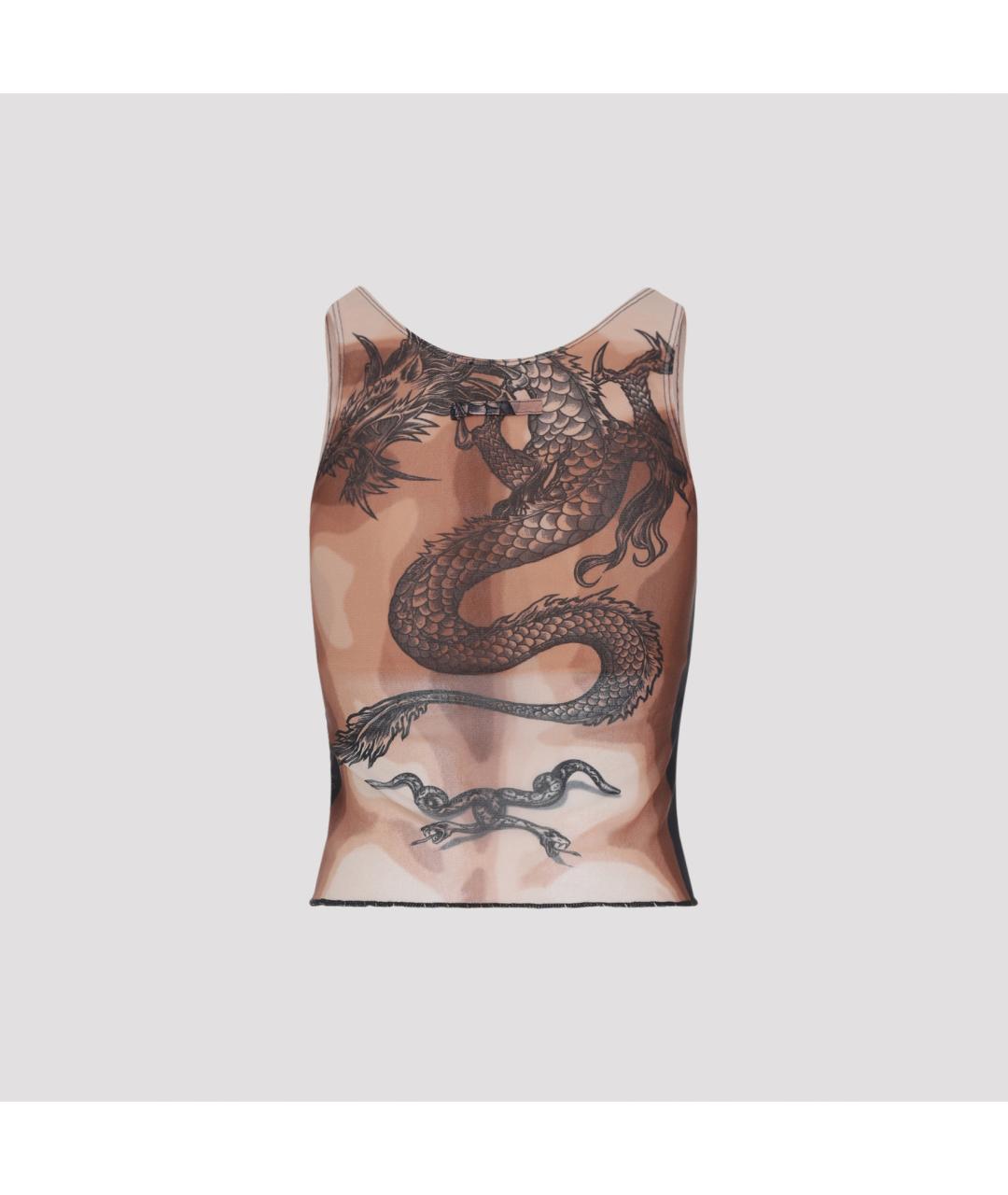 JEAN PAUL GAULTIER Мульти полиамидовая майка, фото 2