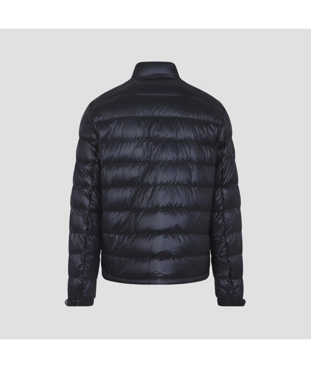 MONCLER Темно-синий полиамидовый пуховик, фото 2