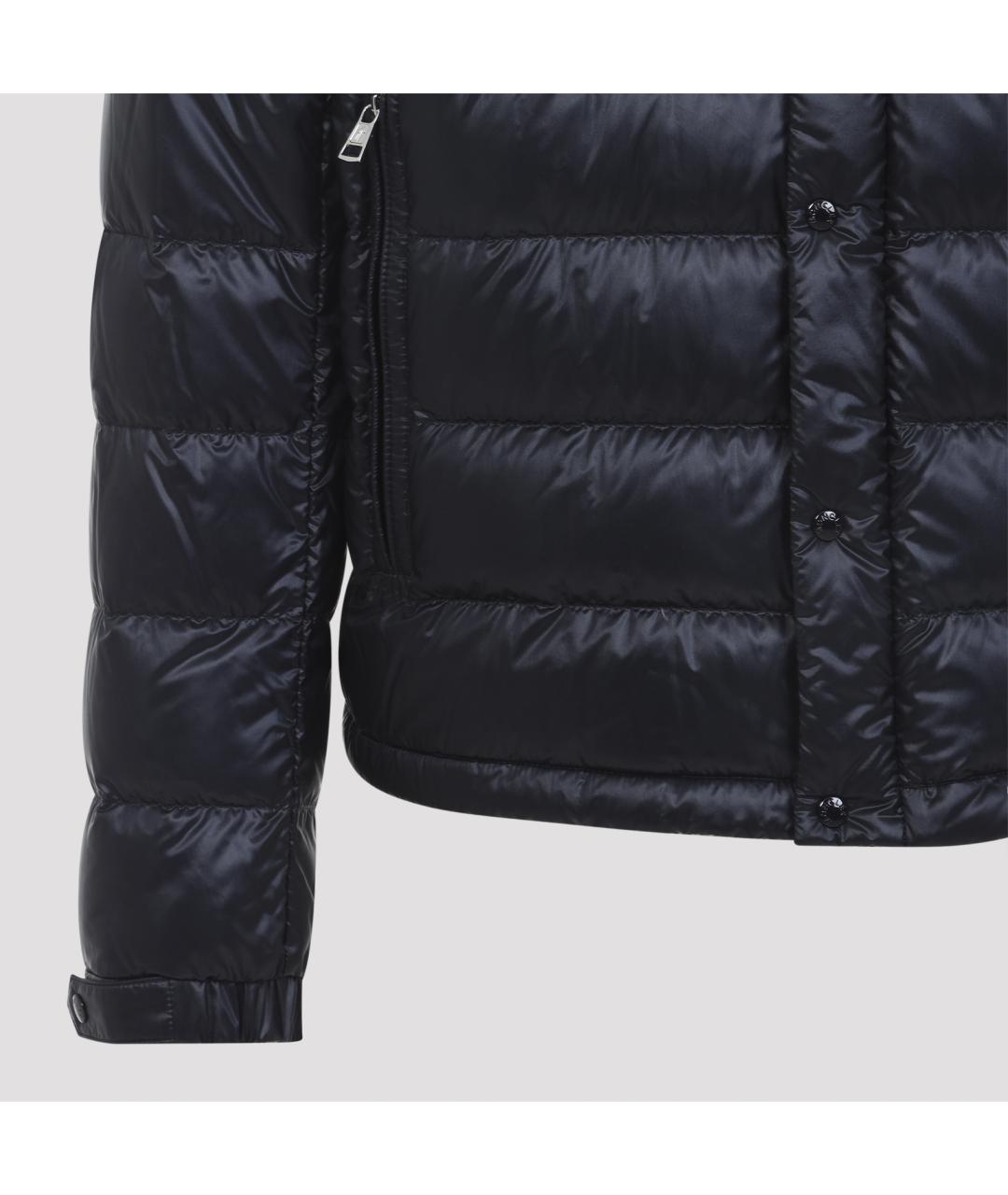 MONCLER Темно-синий полиамидовый пуховик, фото 3