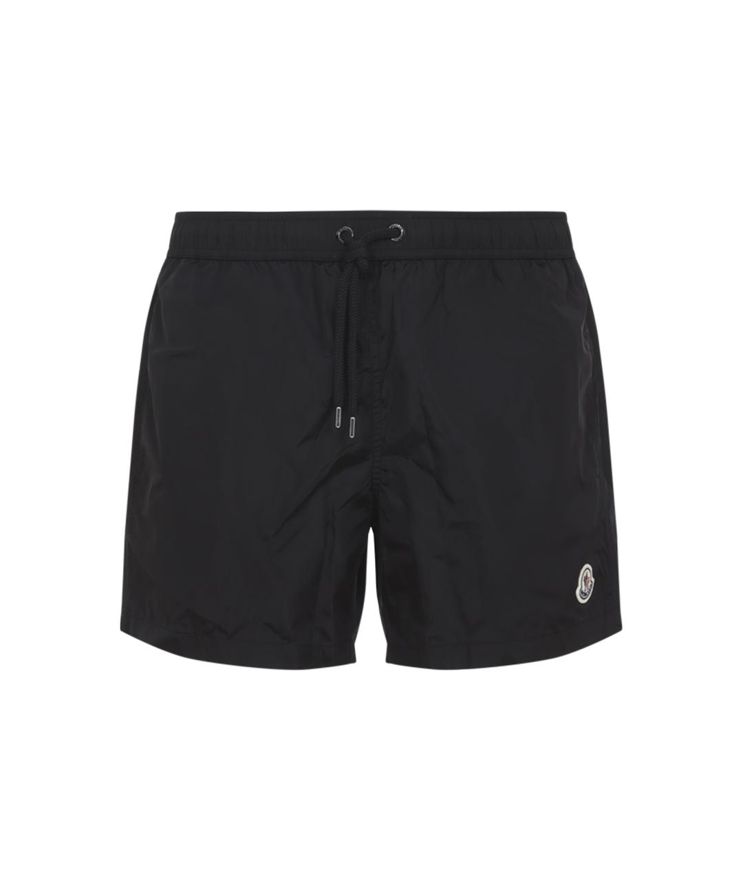 MONCLER Черные полиамидовые шорты, фото 1