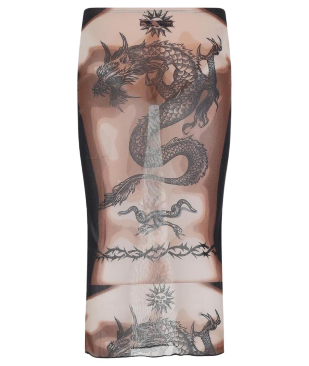 JEAN PAUL GAULTIER Мульти полиамидовая юбка миди, фото 2