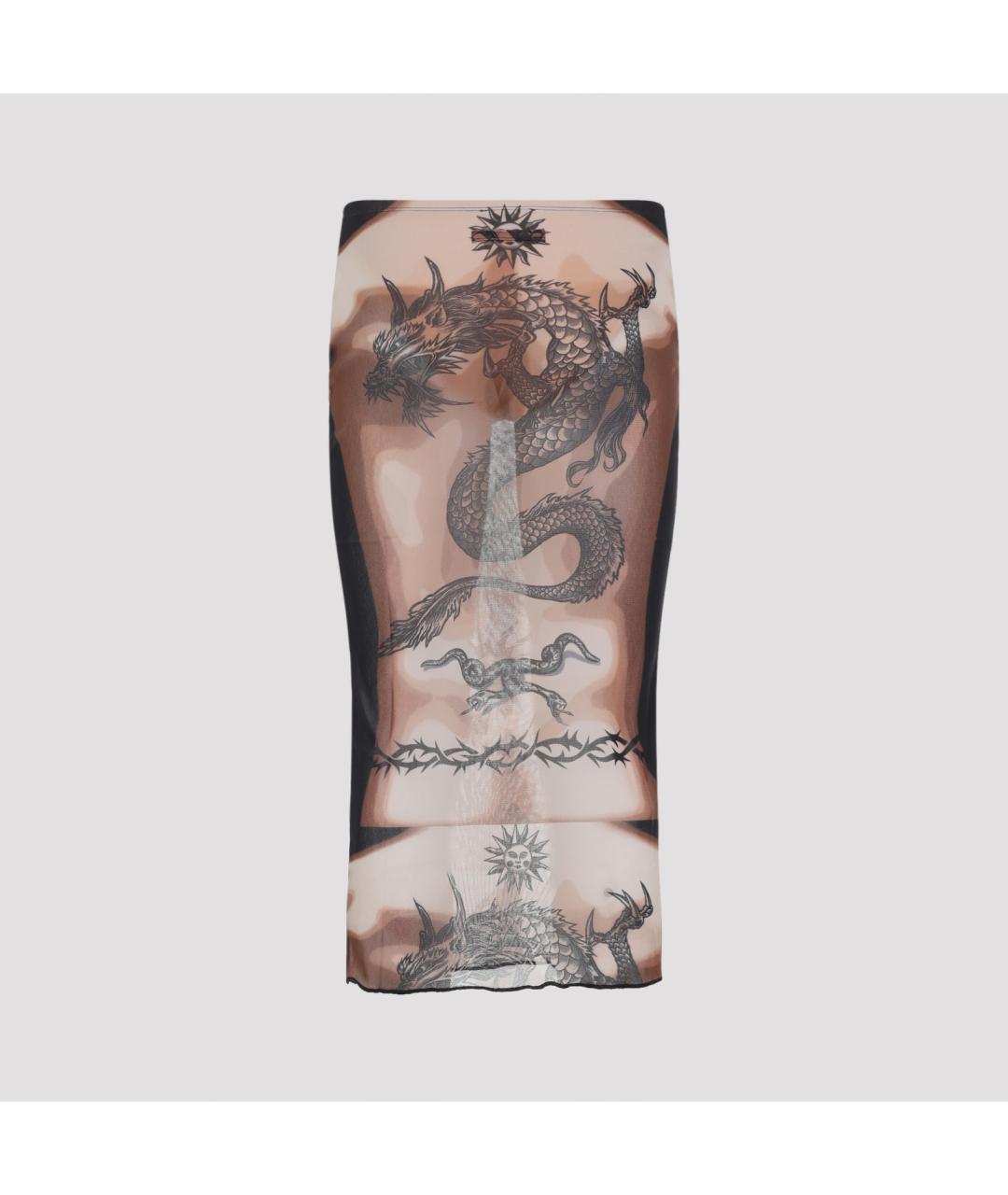 JEAN PAUL GAULTIER Мульти полиамидовая юбка миди, фото 3