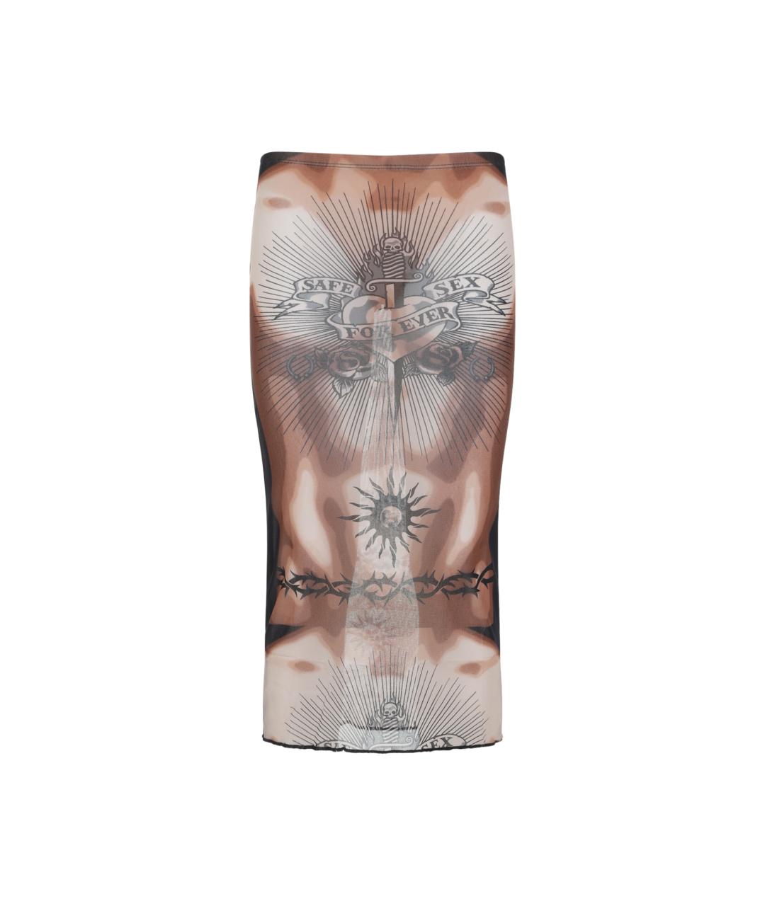 JEAN PAUL GAULTIER Мульти полиамидовая юбка миди, фото 1