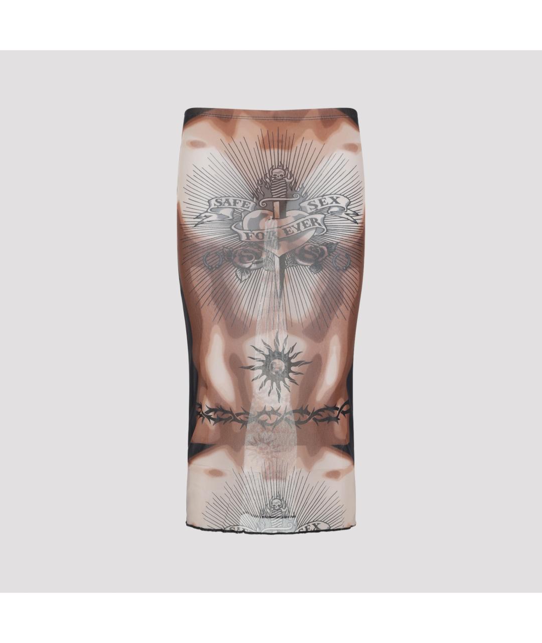 JEAN PAUL GAULTIER Мульти полиамидовая юбка миди, фото 2