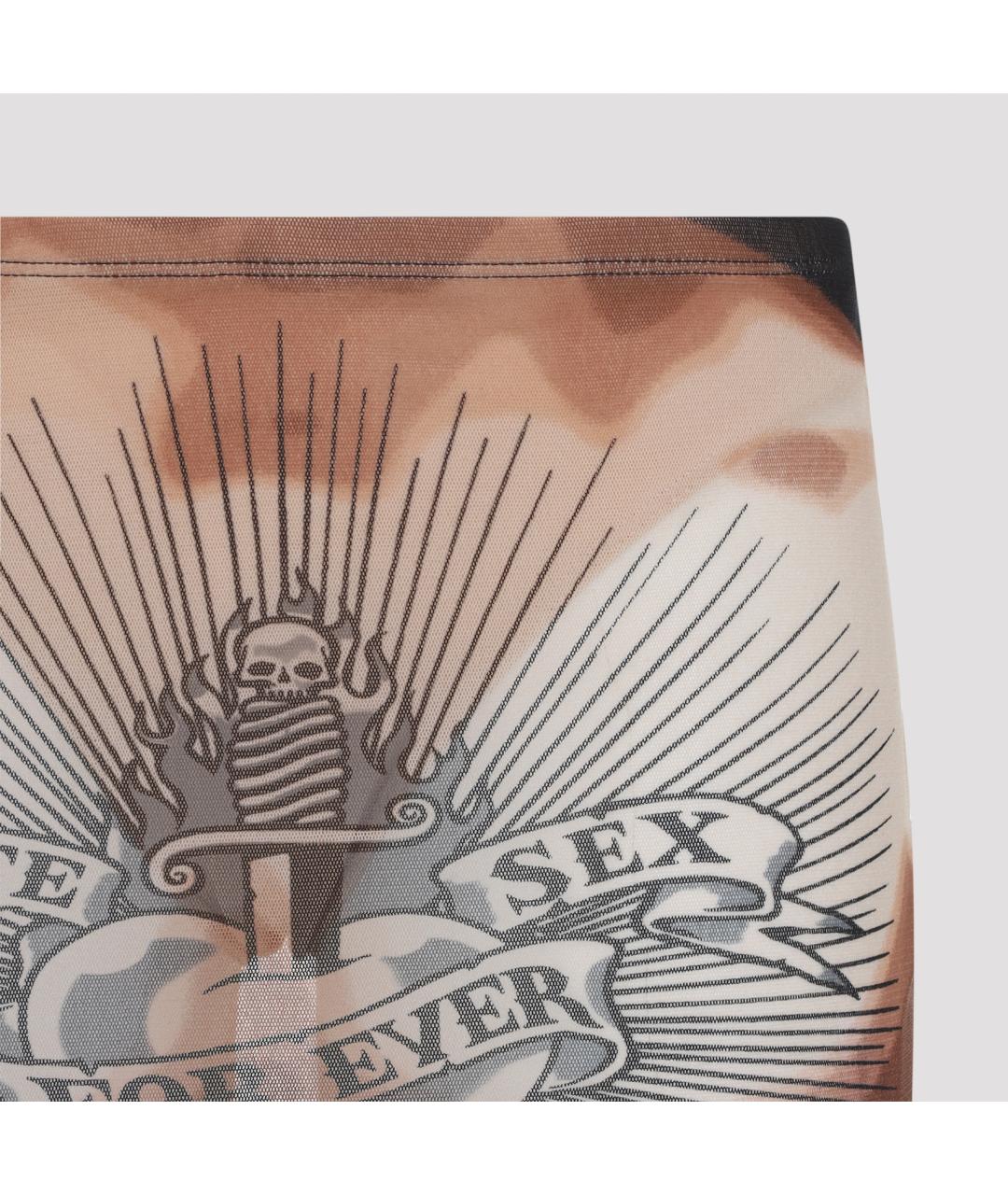 JEAN PAUL GAULTIER Мульти полиамидовая юбка миди, фото 4