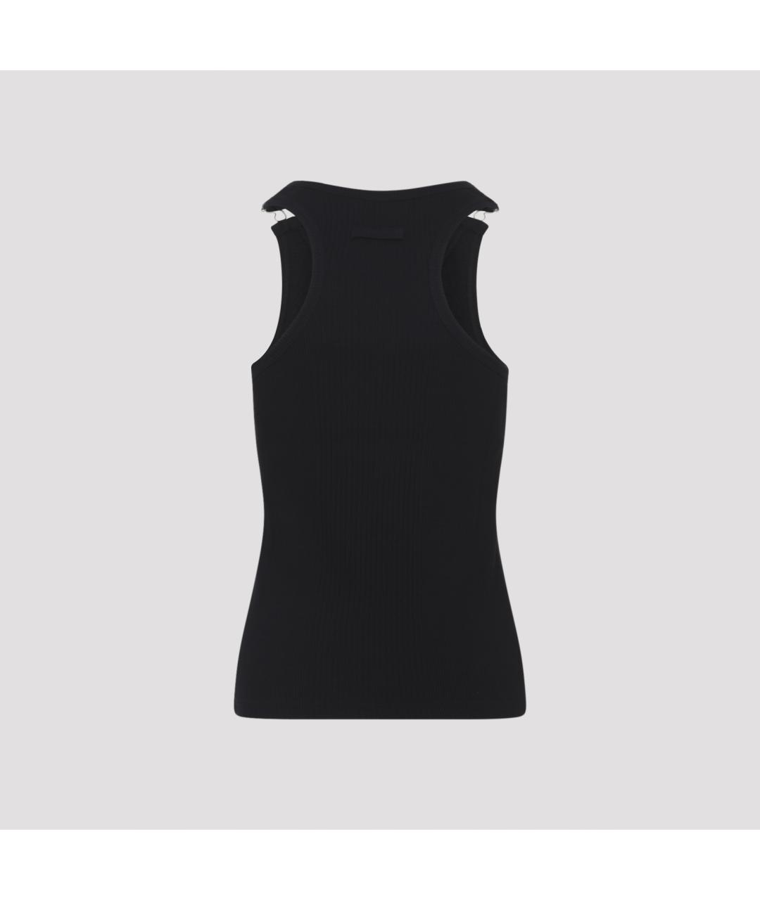 JEAN PAUL GAULTIER Черная хлопковая майка, фото 3