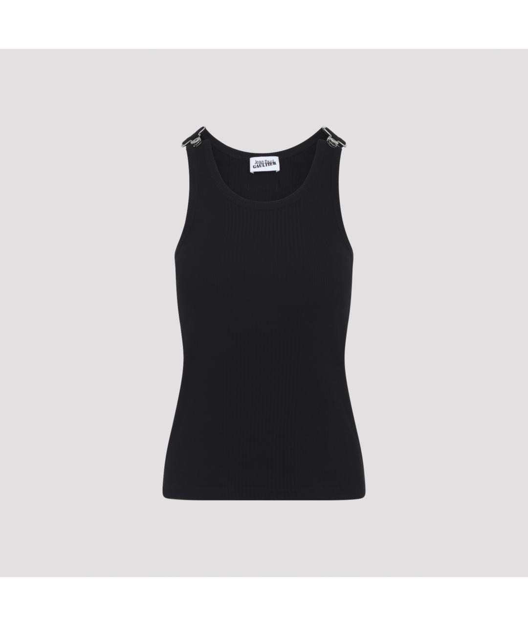 JEAN PAUL GAULTIER Черная хлопковая майка, фото 2