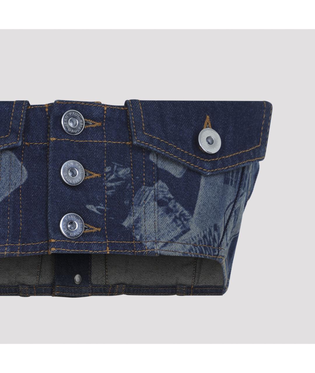 JEAN PAUL GAULTIER Синяя хлопковая майка, фото 3