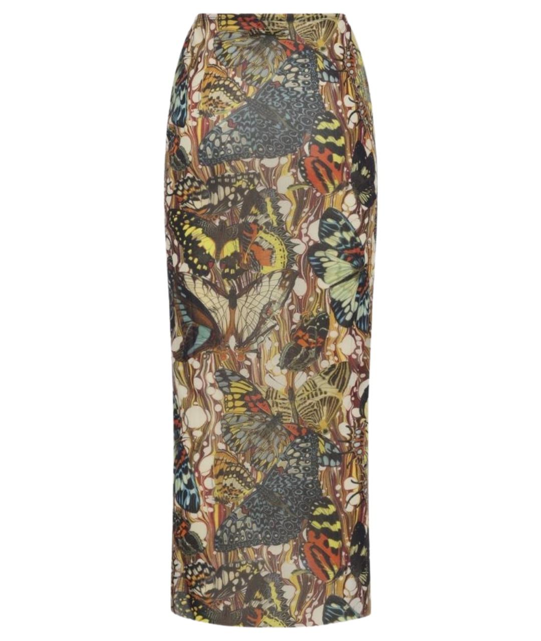 JEAN PAUL GAULTIER Мульти полиамидовая юбка макси, фото 2