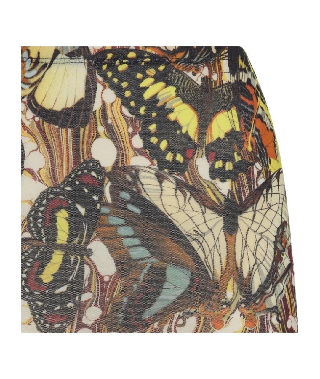 JEAN PAUL GAULTIER Мульти полиамидовая юбка макси, фото 3