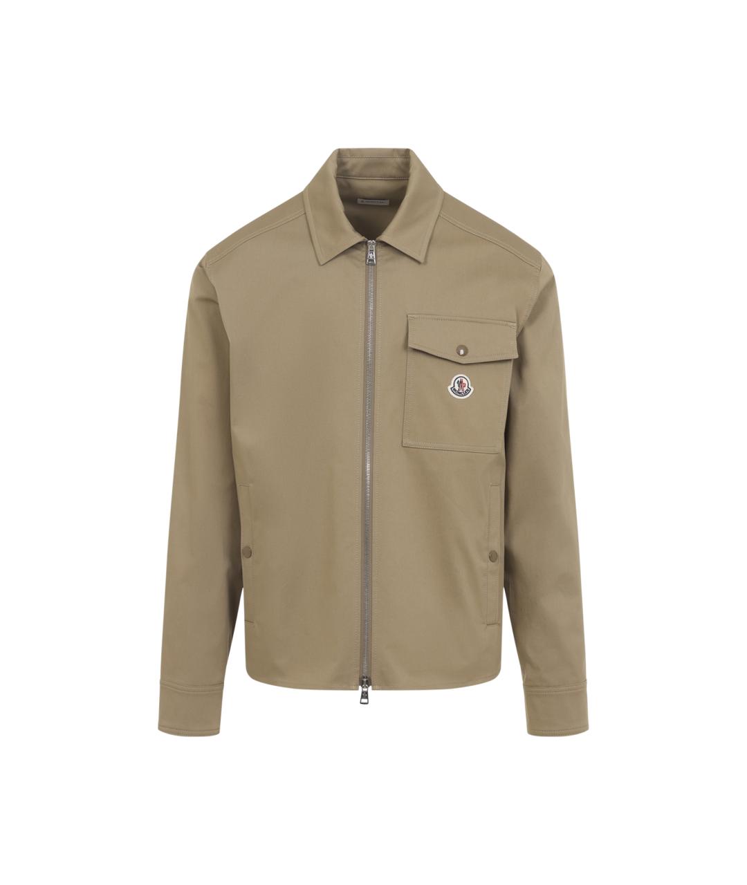 MONCLER Бежевая хлопковая куртка, фото 1