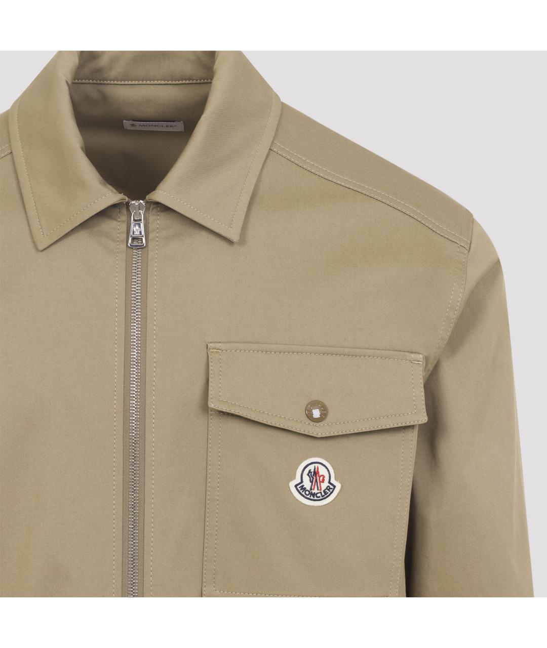 MONCLER Бежевая хлопковая куртка, фото 3