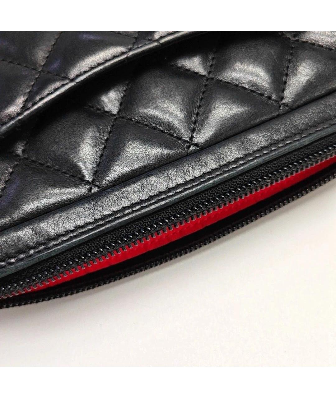 CHANEL Черная кожаная сумка с короткими ручками, фото 8