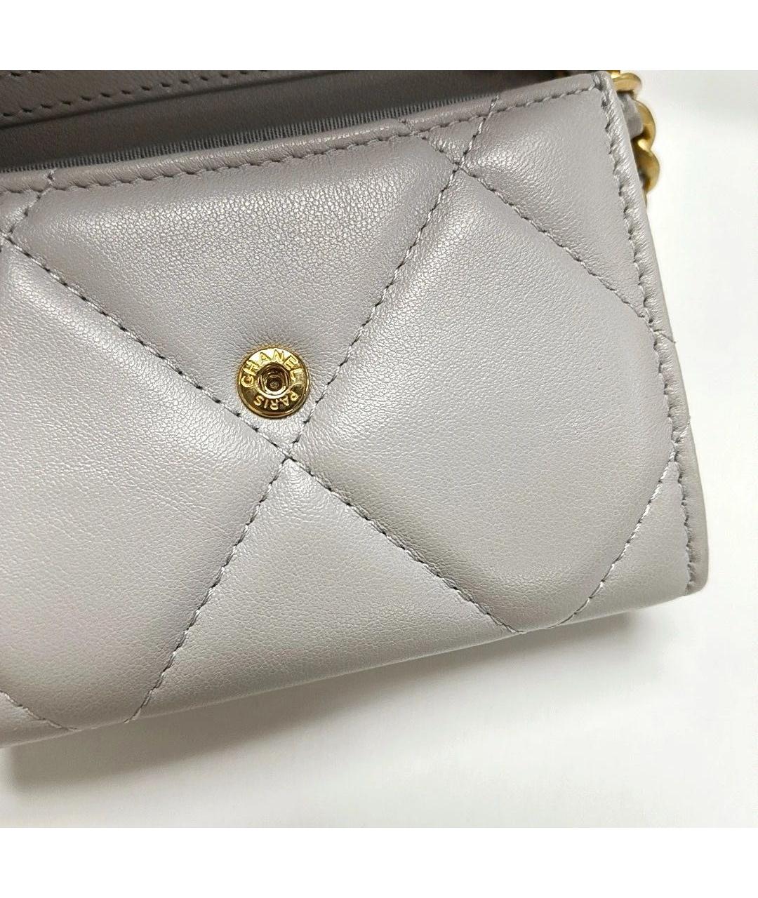 CHANEL Серая кожаная сумка через плечо, фото 6