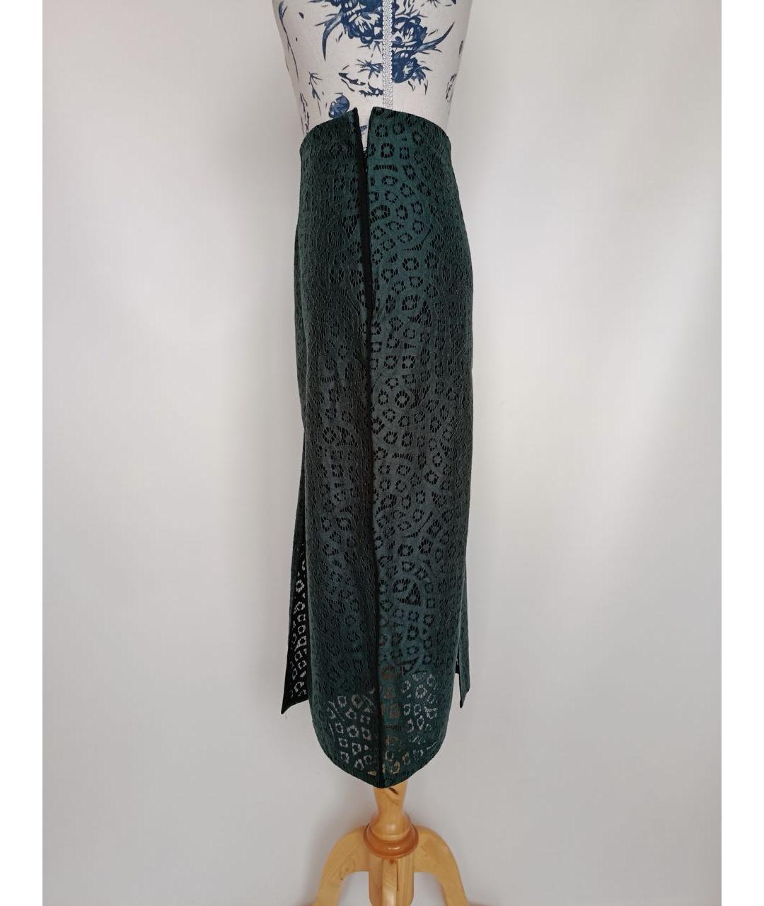 BY MALENE BIRGER Зеленая хлопковая юбка миди, фото 6