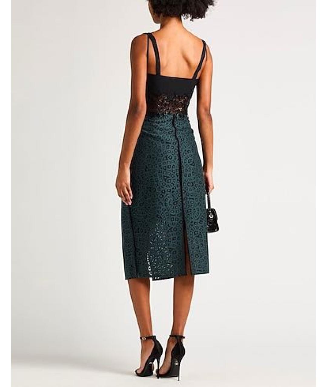 BY MALENE BIRGER Зеленая хлопковая юбка миди, фото 3