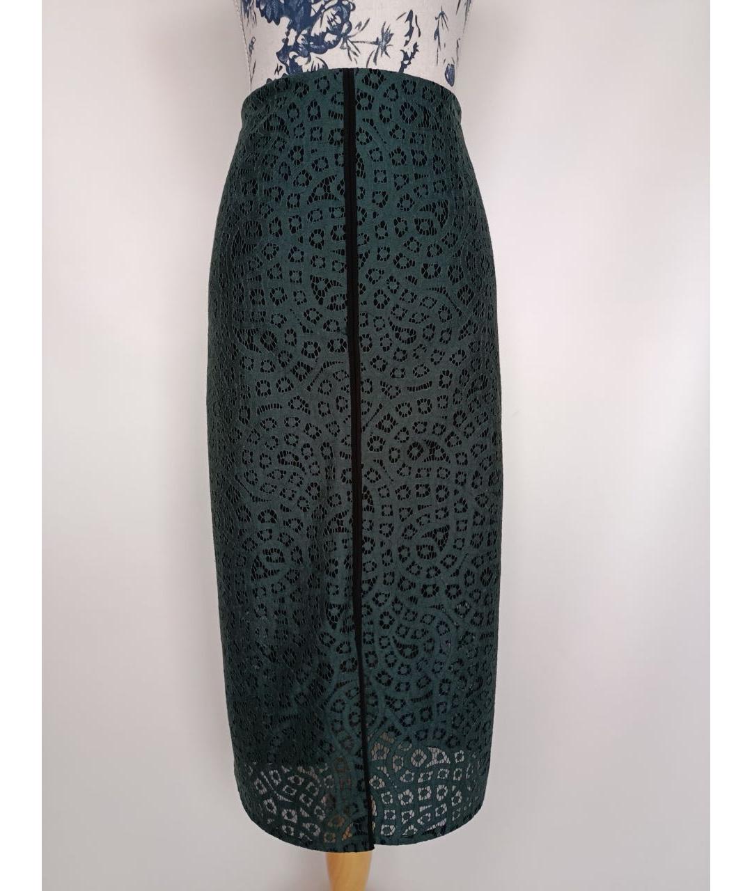 BY MALENE BIRGER Зеленая хлопковая юбка миди, фото 5
