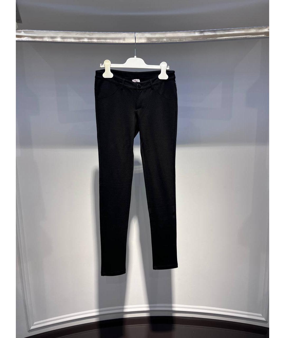 ARMANI JUNIOR Черные вискозные брюки и шорты, фото 4