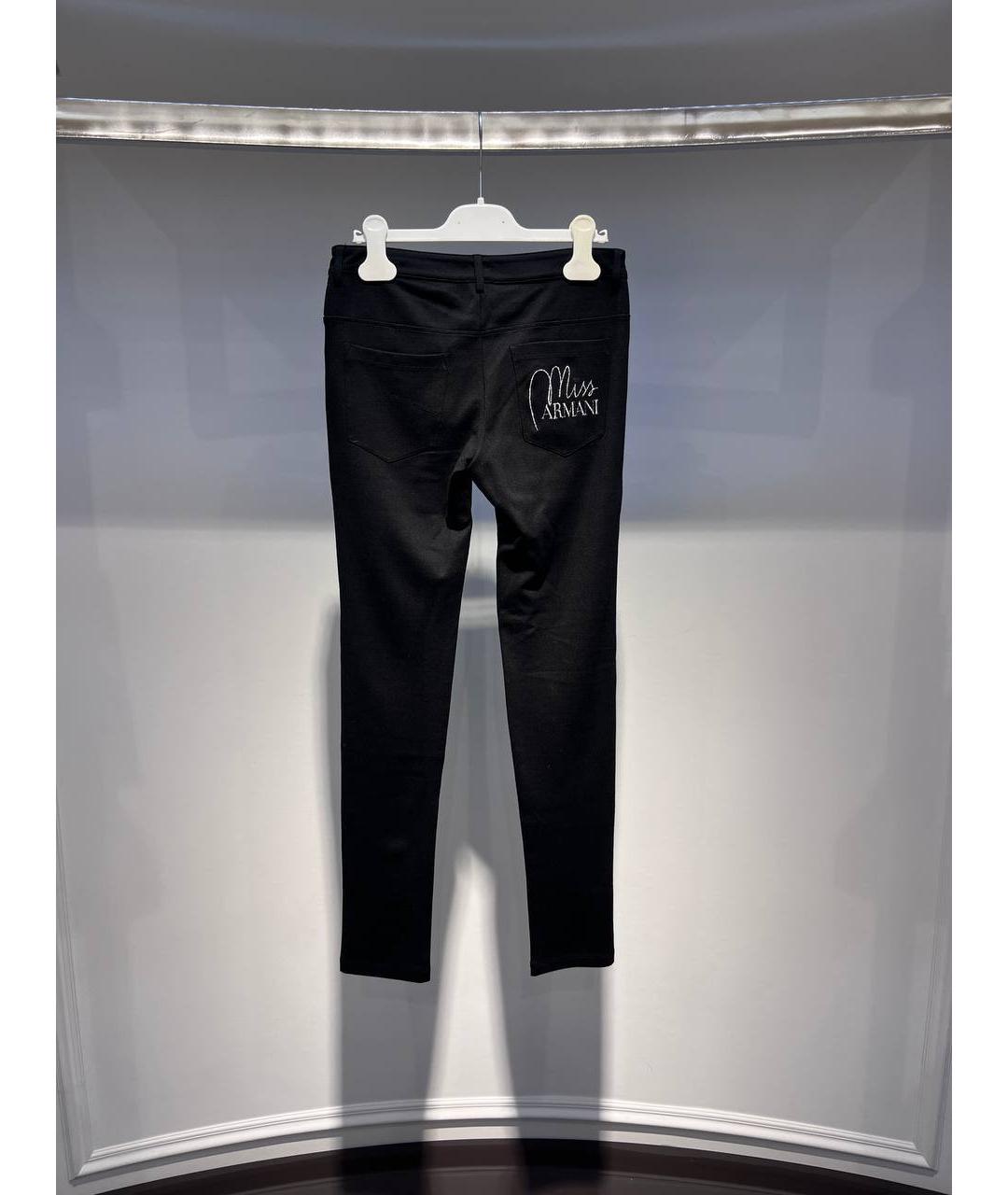 ARMANI JUNIOR Черные вискозные брюки и шорты, фото 3