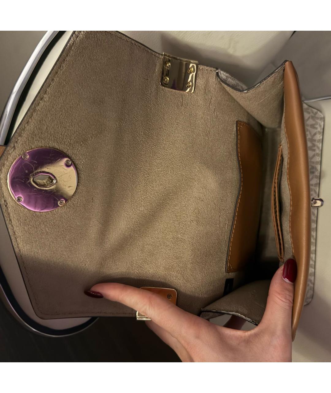 MICHAEL KORS Бежевая сумка через плечо, фото 4