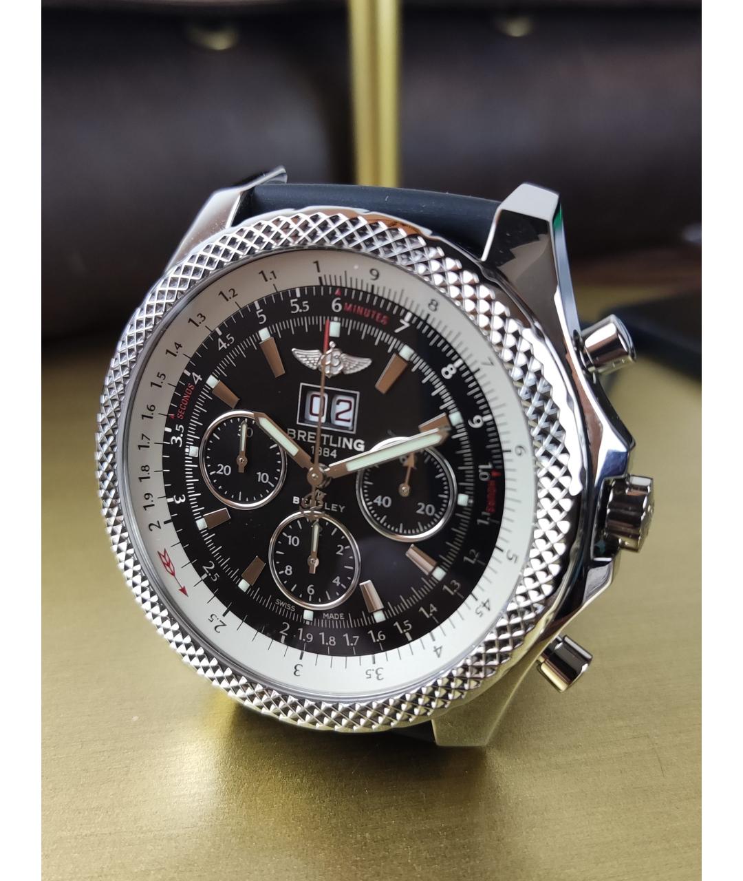 BREITLING Черные металлические часы, фото 4