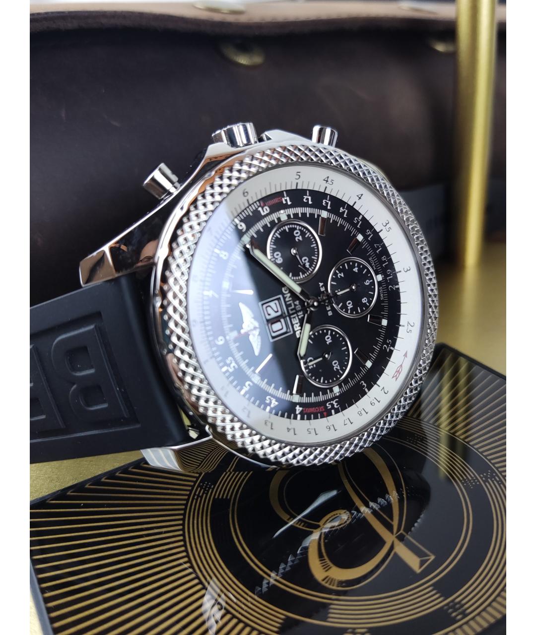 BREITLING Черные металлические часы, фото 3