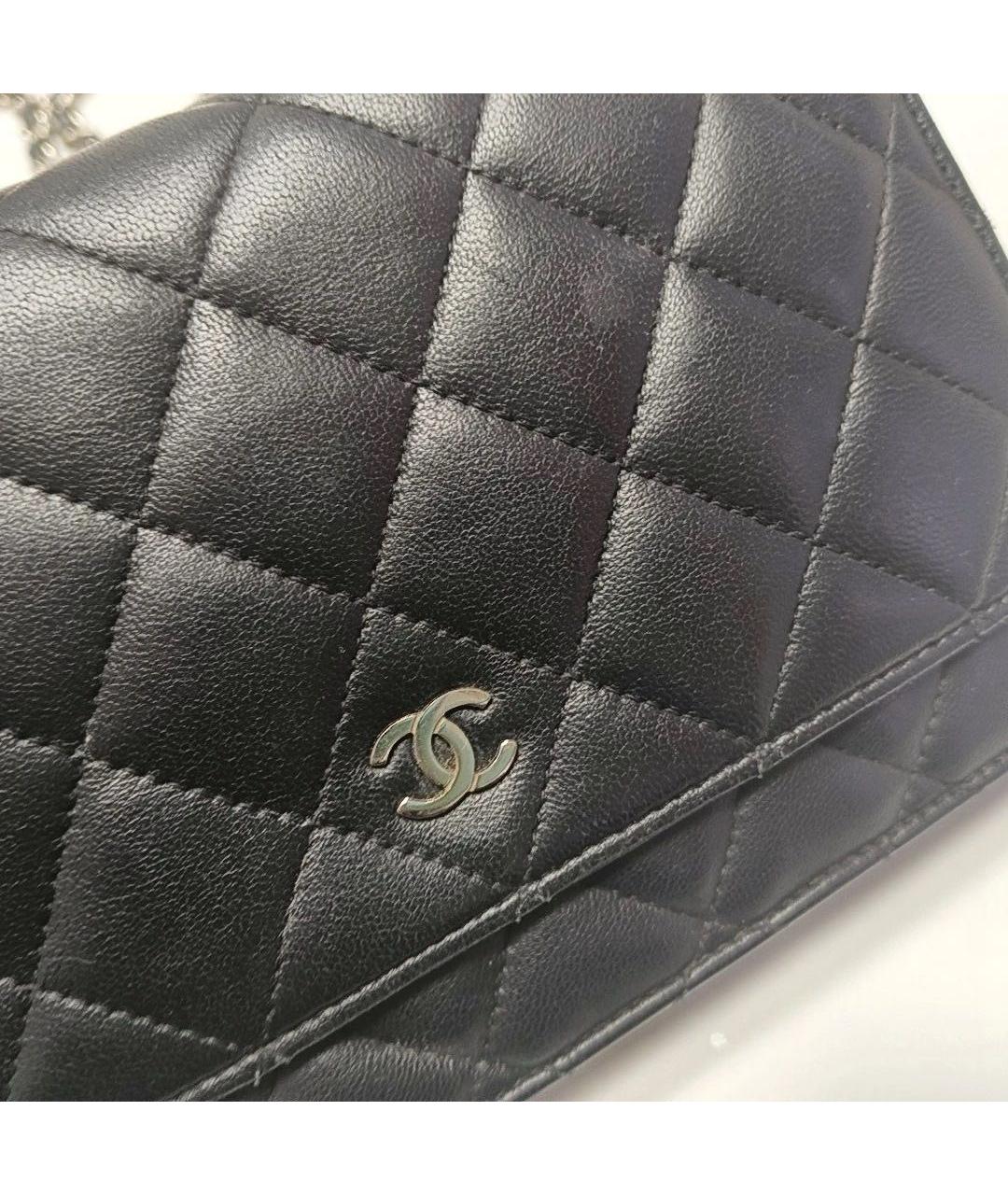 CHANEL Черная кожаная сумка через плечо, фото 5