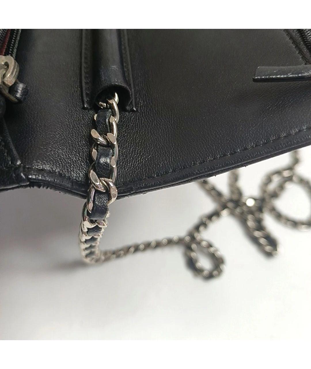 CHANEL Черная кожаная сумка через плечо, фото 6