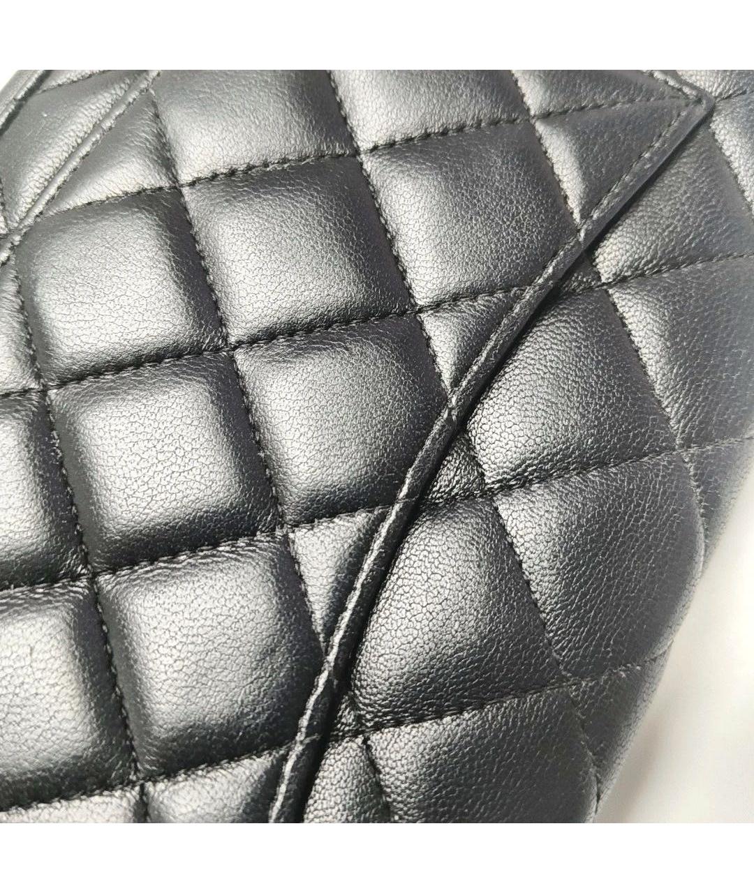 CHANEL Черная кожаная сумка через плечо, фото 7