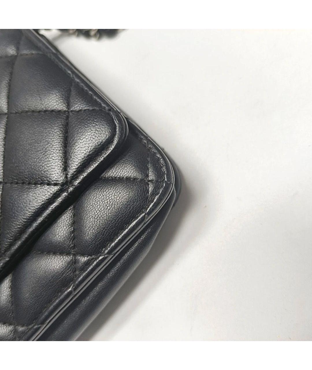 CHANEL Черная кожаная сумка через плечо, фото 8