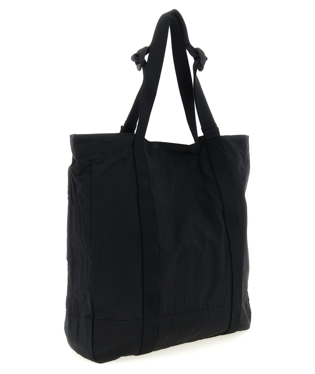 STONE ISLAND Черная тканевая сумка тоут, фото 2