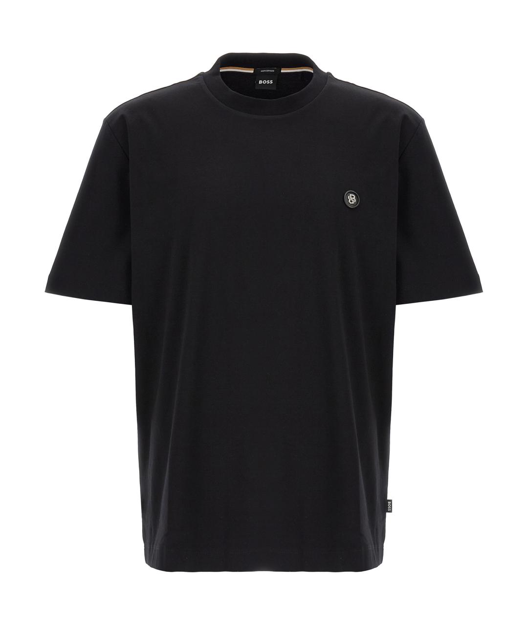 HUGO BOSS Черная хлопковая футболка, фото 1