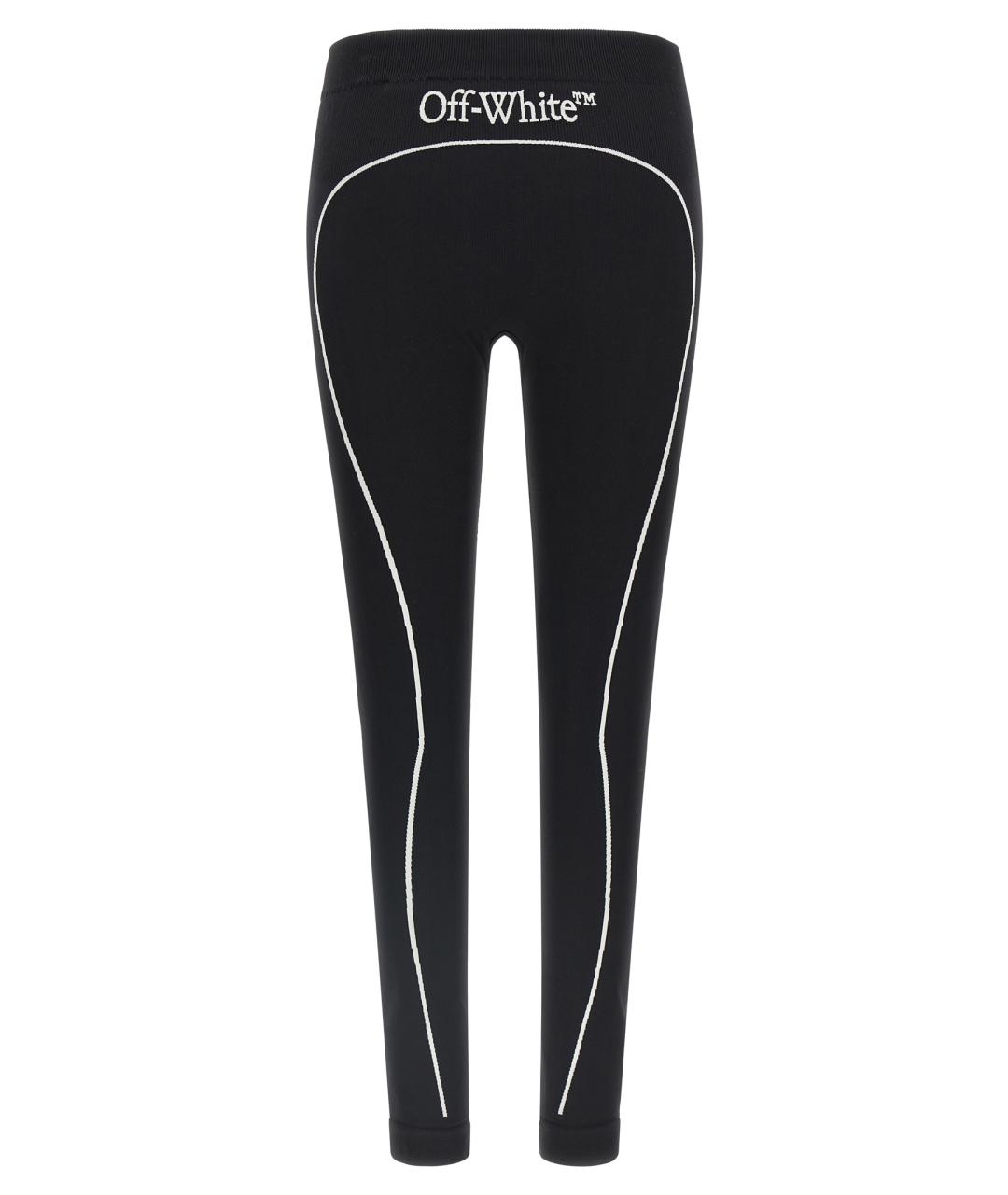OFF-WHITE Черные полиамидовые леггинсы и велосипедки, фото 2