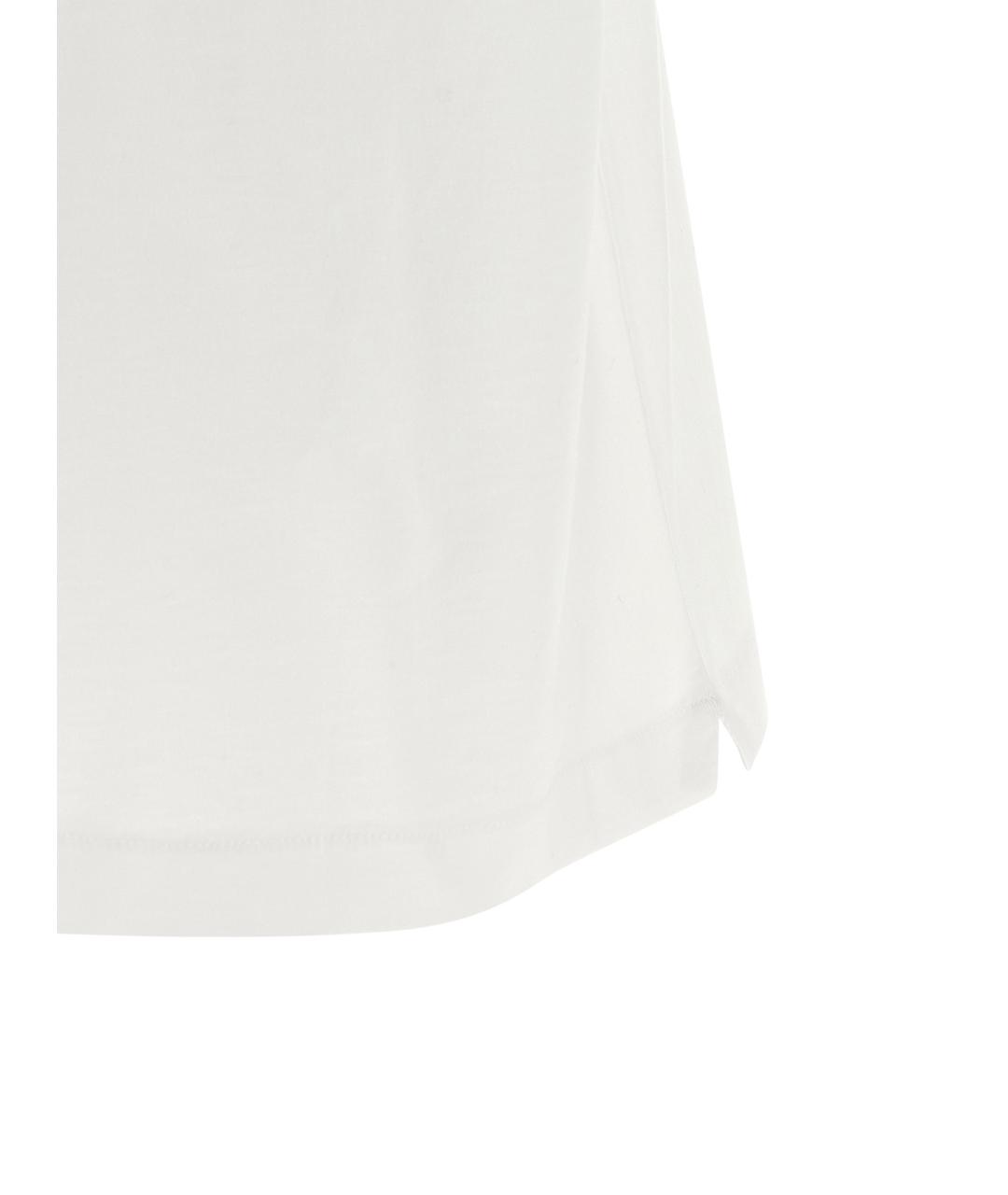 OFF-WHITE Белая хлопковая футболка, фото 4
