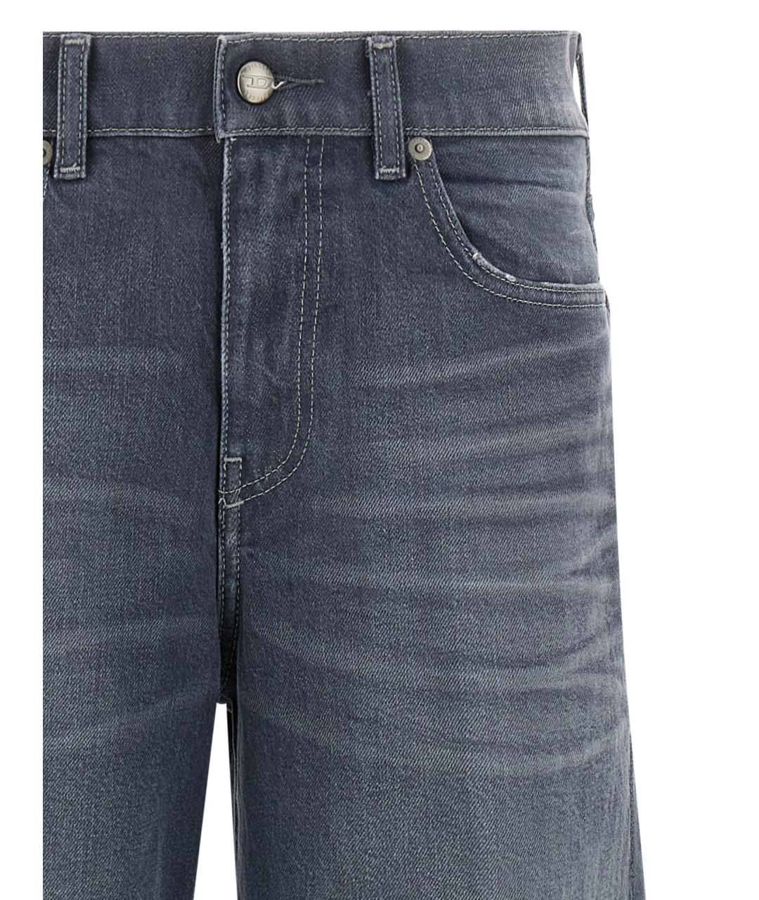 DIESEL Серые хлопковые прямые джинсы, фото 3