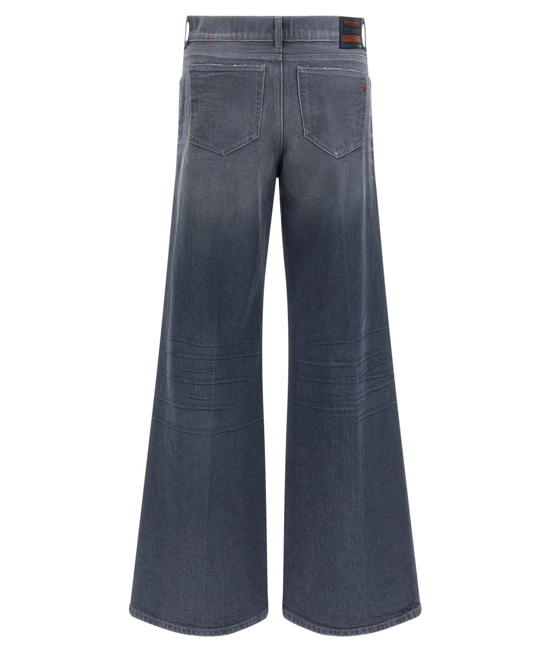 DIESEL Серые хлопковые прямые джинсы, фото 2