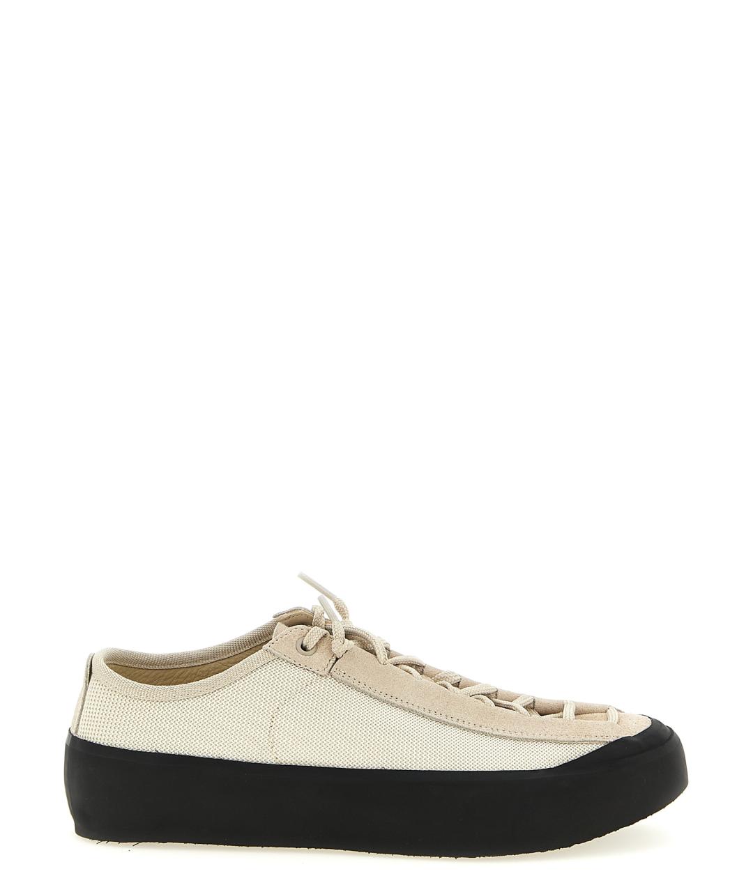 STONE ISLAND Бежевые текстильные низкие кроссовки / кеды, фото 1