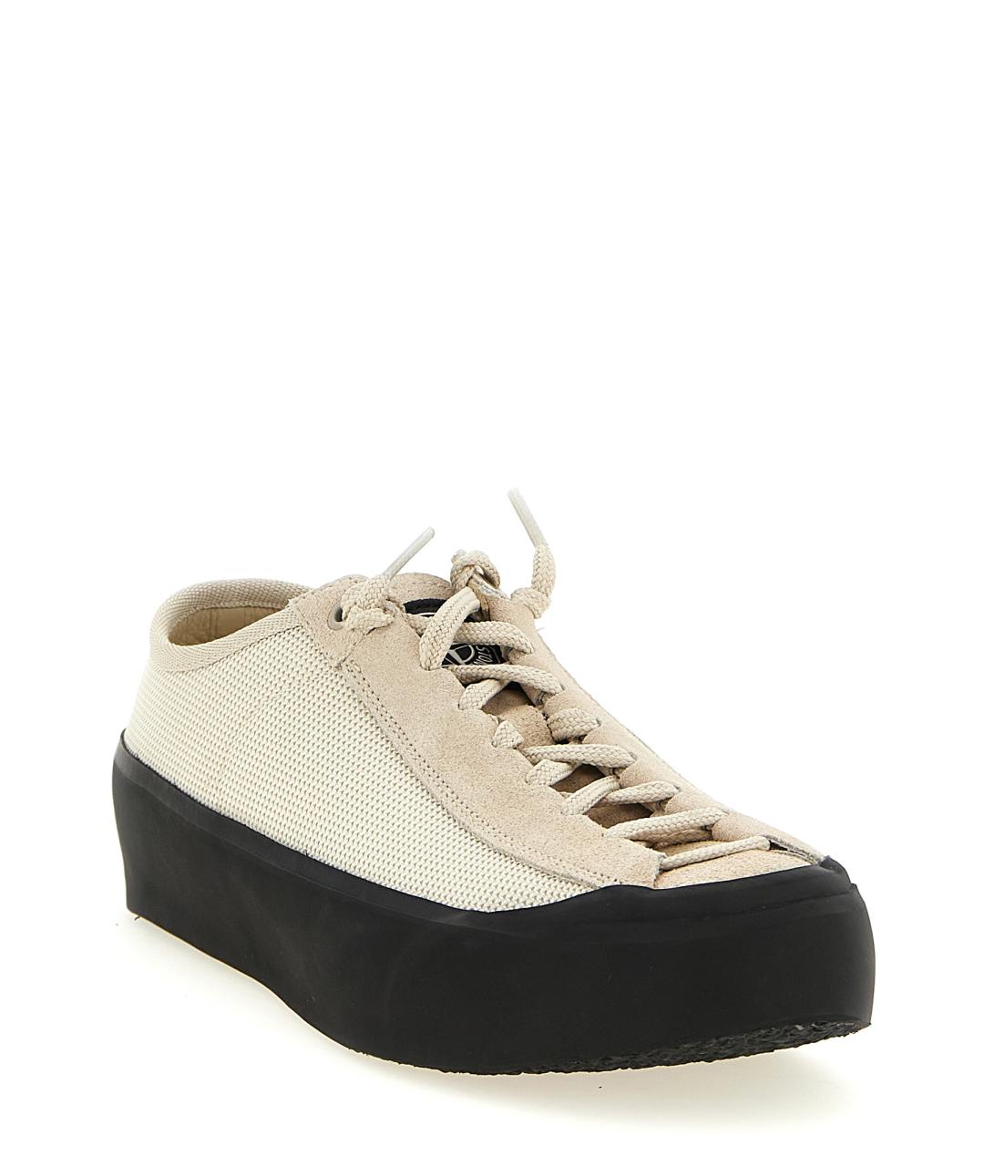 STONE ISLAND Бежевые текстильные низкие кроссовки / кеды, фото 2