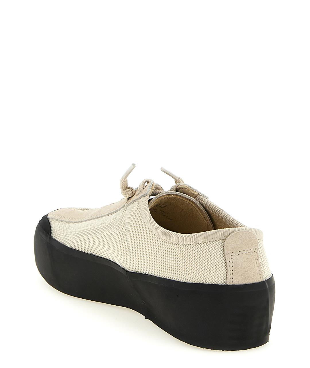 STONE ISLAND Бежевые текстильные низкие кроссовки / кеды, фото 3