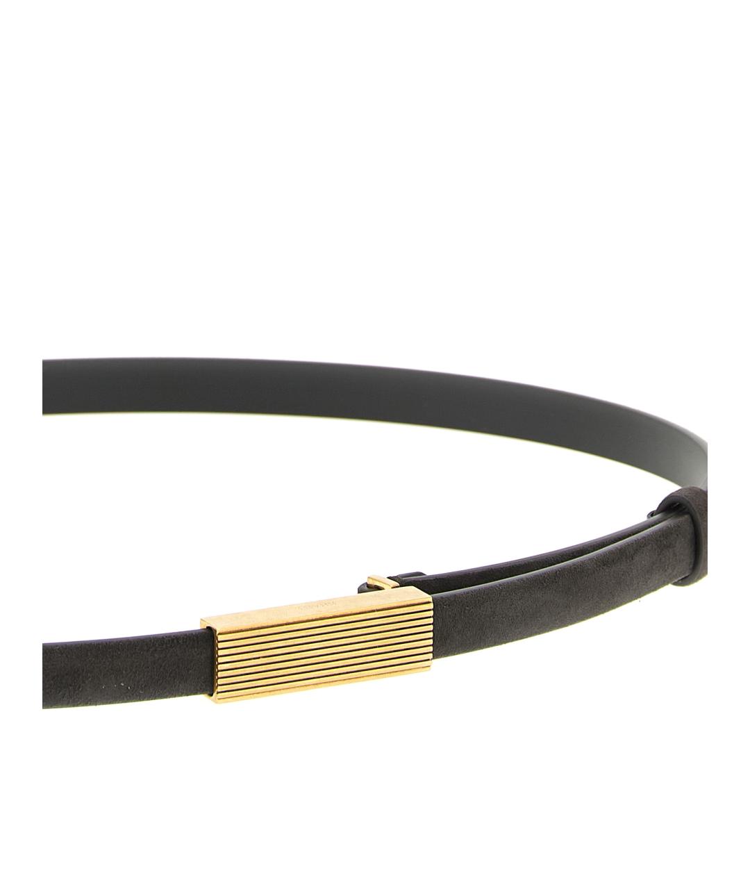 KHAITE Коричневый замшевый ремень, фото 3