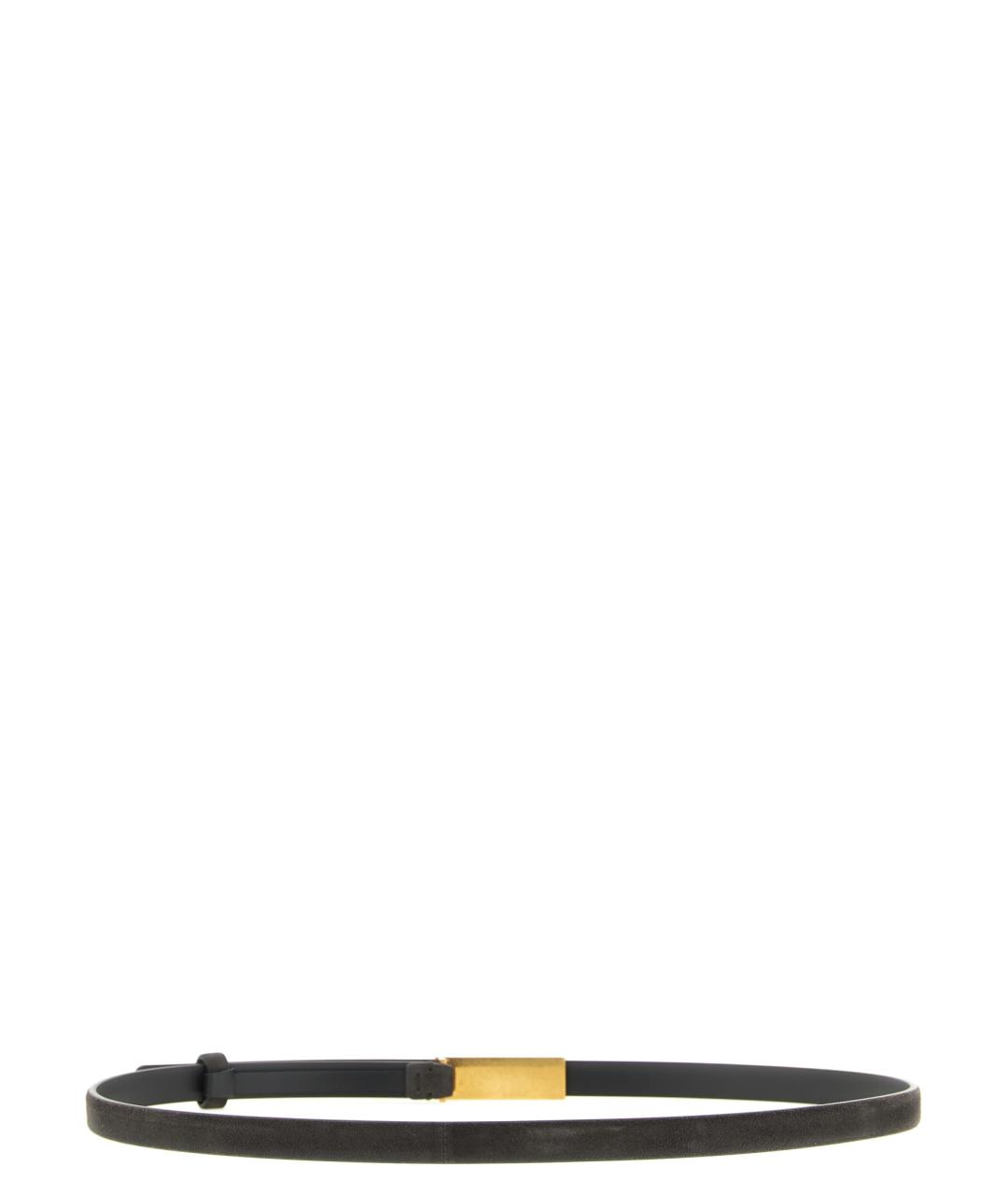 KHAITE Коричневый замшевый ремень, фото 2