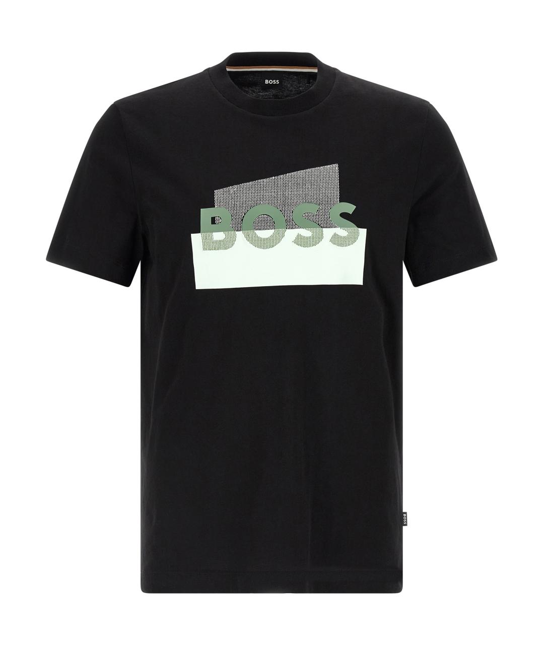 HUGO BOSS Черная хлопковая футболка, фото 1