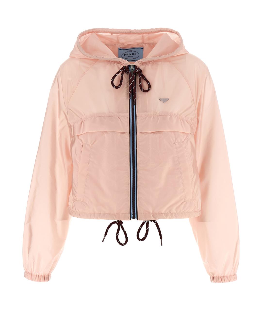 PRADA Розовая полиамидовая куртка, фото 1