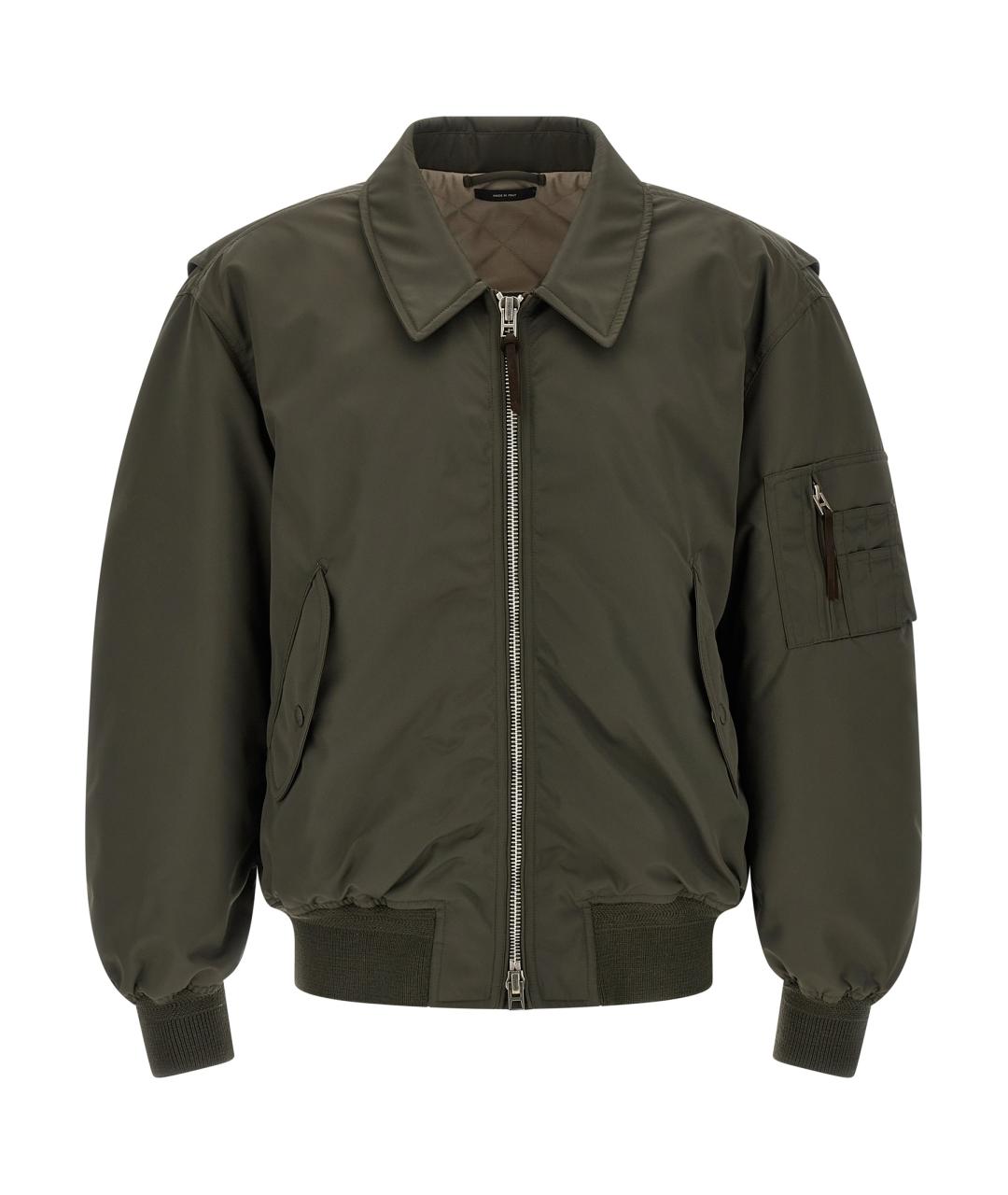 TOM FORD Зеленая полиамидовая куртка, фото 1